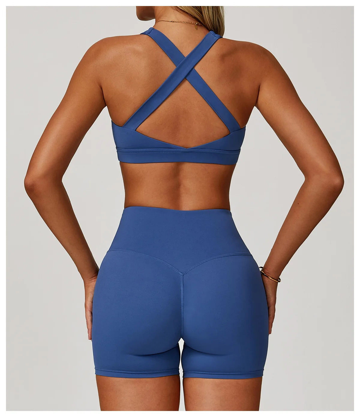 Bravellea Crossed Shoulder Strap Sports Bra - Summer Yoga Running Top
