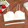 Bravellea Front Closure Push-Up Bra - Seamless Plunge Wireless Strapless