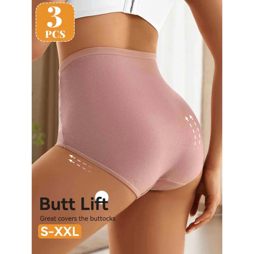 Bravellea Tummy Control Briefs 3-Pack - High Waist Compression Shaping Panties.