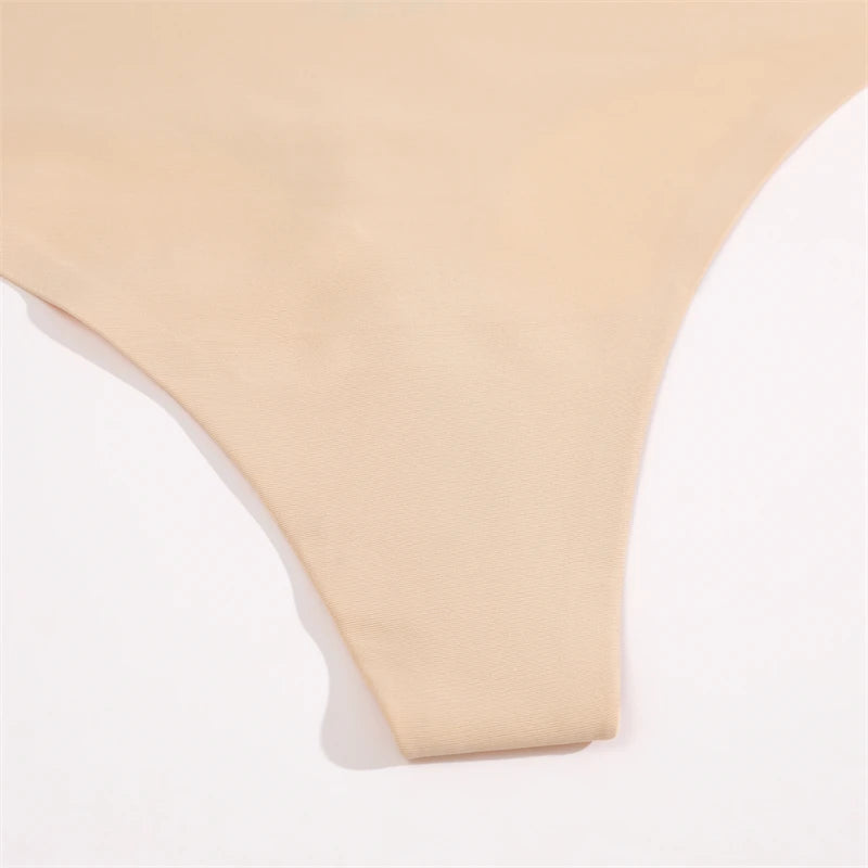Bravellea Seamless Shapewear Thongs 3-Pack - High Waist Tummy Control.