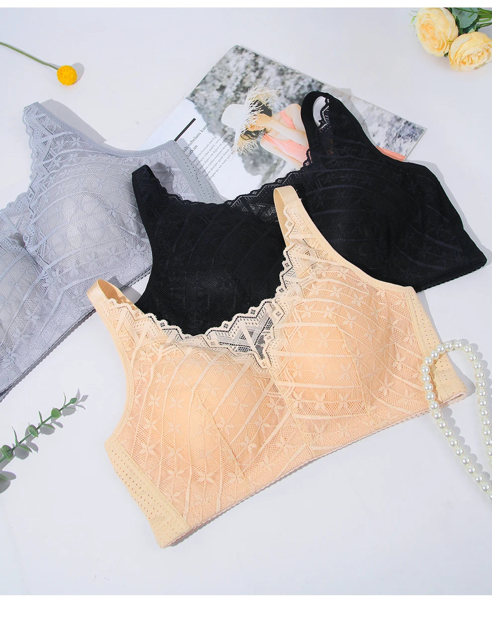 Bravellea Mastectomy Bra - Breathable Pocket with Breast Form Pads Included