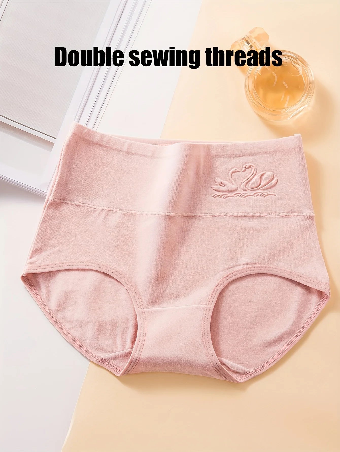 Bravellea Cotton High Waist Panties 4-Pack - Soft Breathable Tummy Control Briefs.