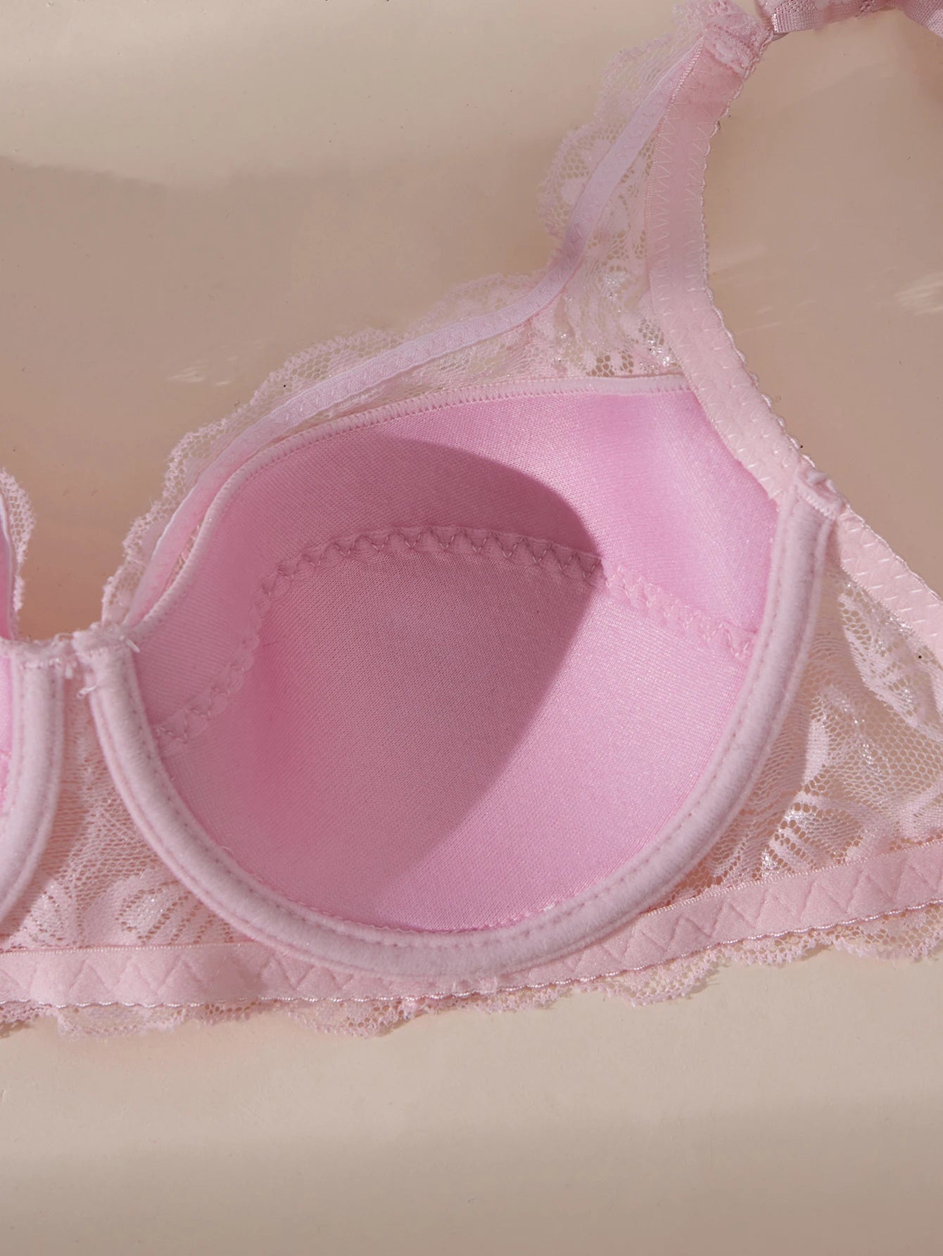 Bravellea 2-Piece Sexy Lace Bra Set - Thin Underwire Push-Up Adjustable