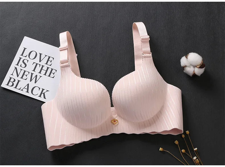 Bravellea Dual-Density Push-Up Bra - 6CM Lower Padded Wireless for Small Bust