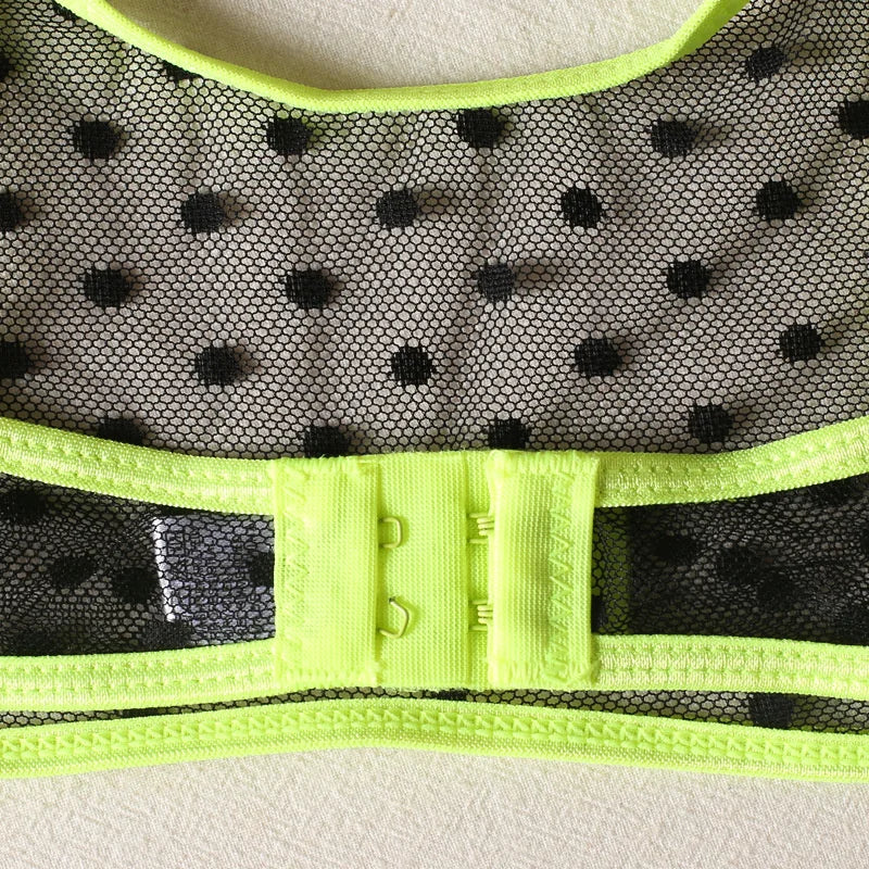 Bravellea Polka Dot Lingerie Set - Sexy See-Through Bra & Panty 2-Piece.