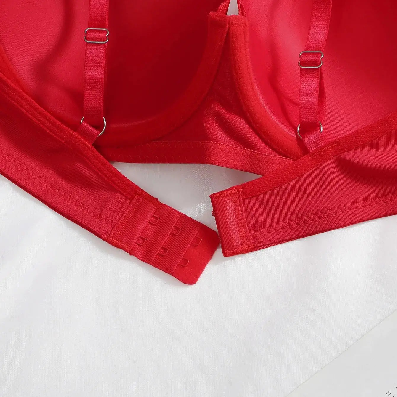 Bravellea Sexy Red Lace Push-Up Bra - Underwired Padded Adjustable Lingerie
