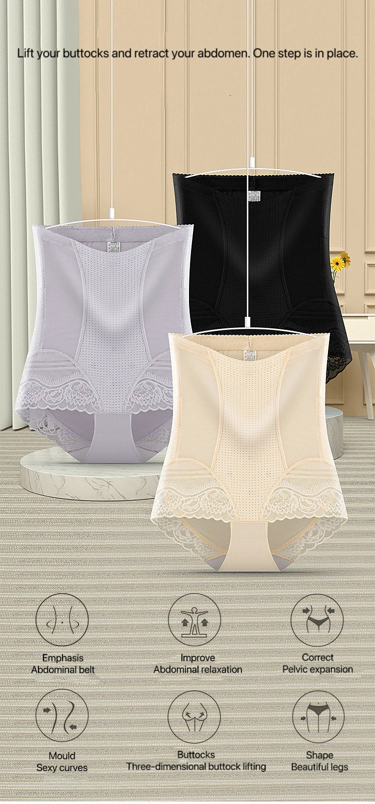 Bravellea Postpartum Shaping Briefs 2-Pack - High Waist Tummy Control Panties.