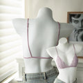 Bravellea Sexy Lace Triangle Bra - Wireless Transparent White/Black Bralette
