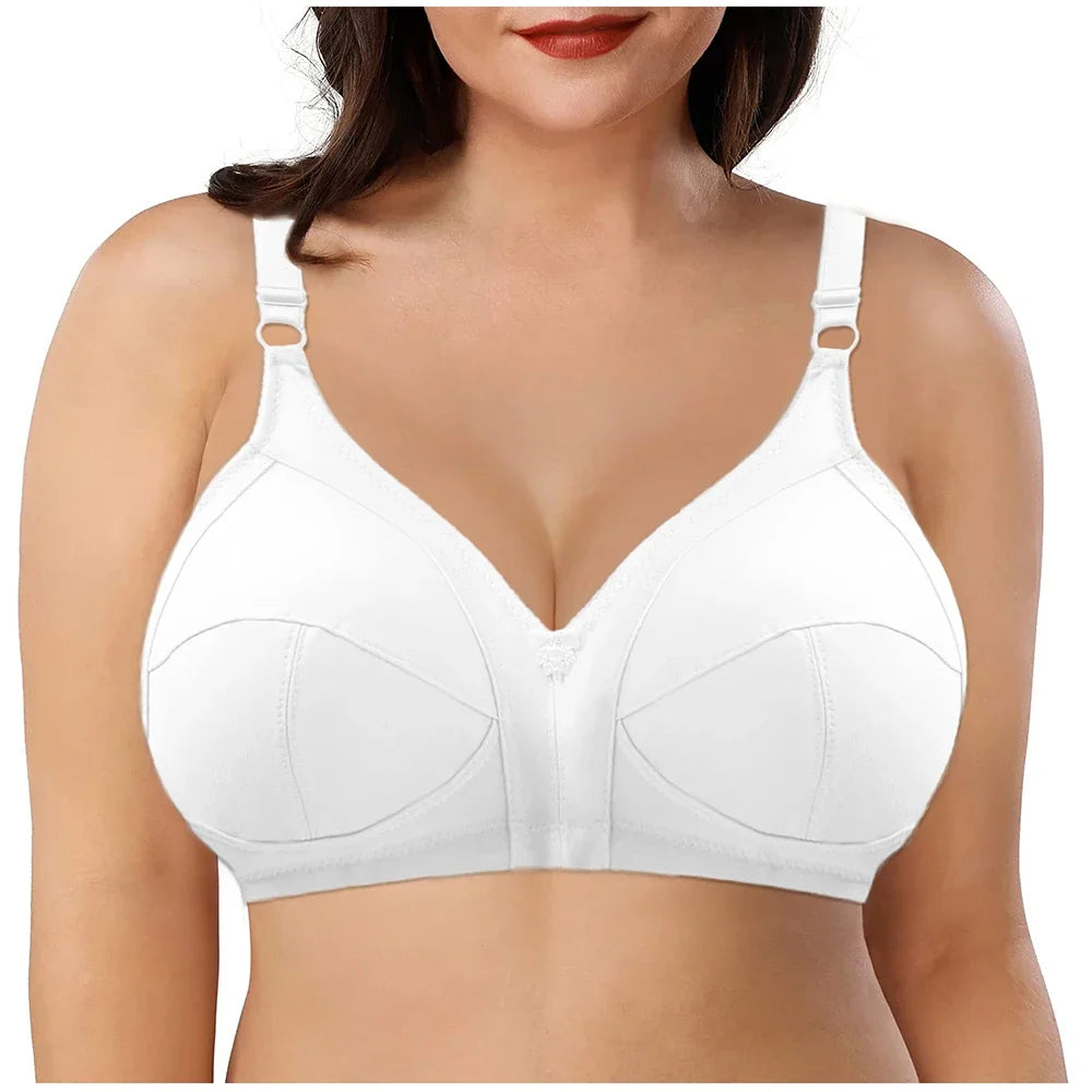 Bravellea Plus Size Wireless Bra - Full Coverage Lace C-F Cup 85-115