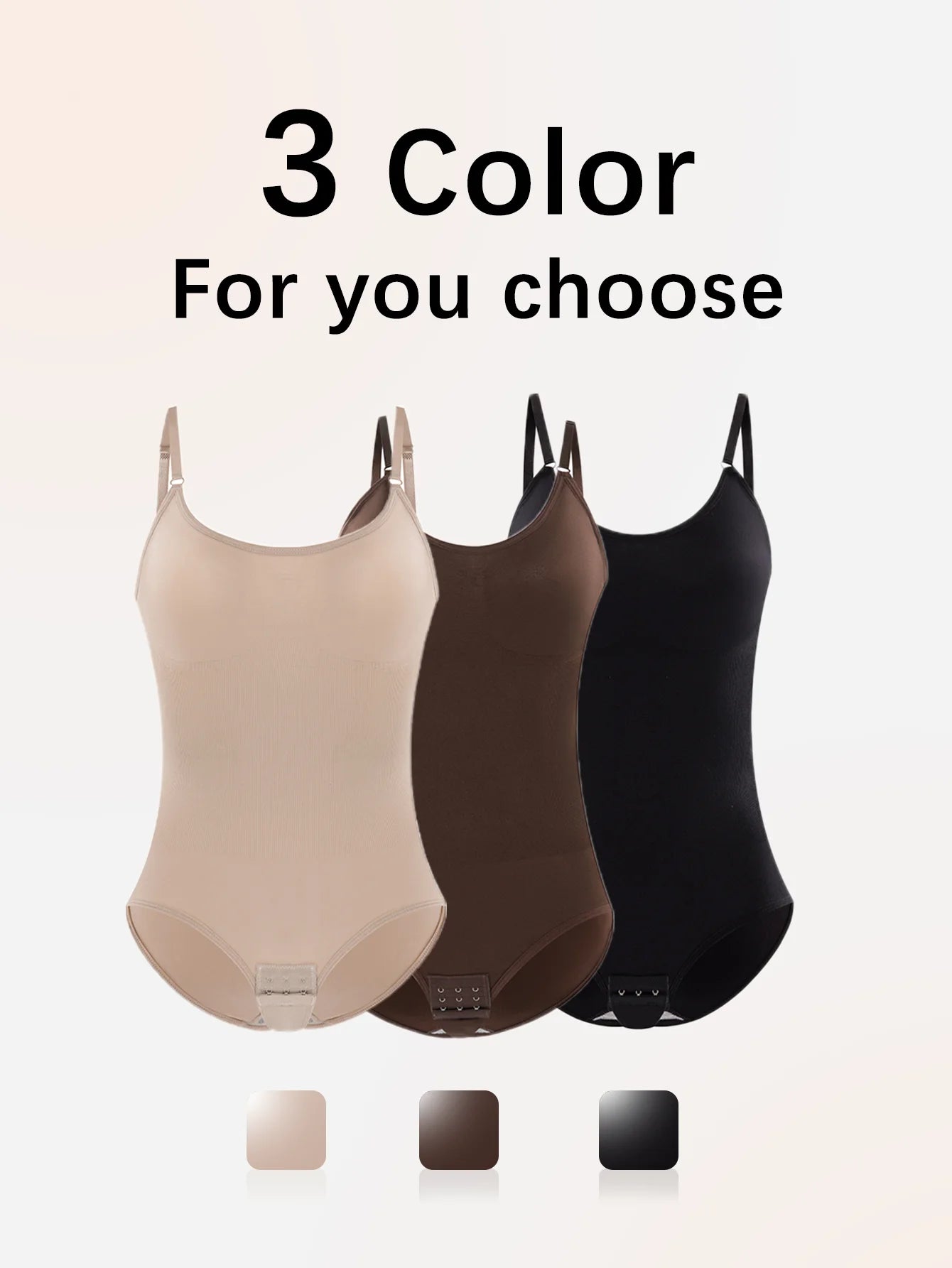 Bravellea Seamless Shapewear Bodysuit - Slimming Butt Lifter Open Crotch