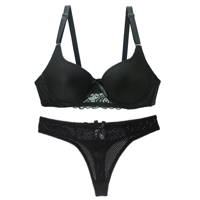 Bravellea Sexy Bra & Thong Set - Push-Up BCDE Multi-Color Lingerie
