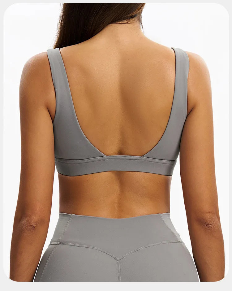 Bravellea Fitness Sports Bra - Quick-Drying Breathable Push-Up Yoga Vest