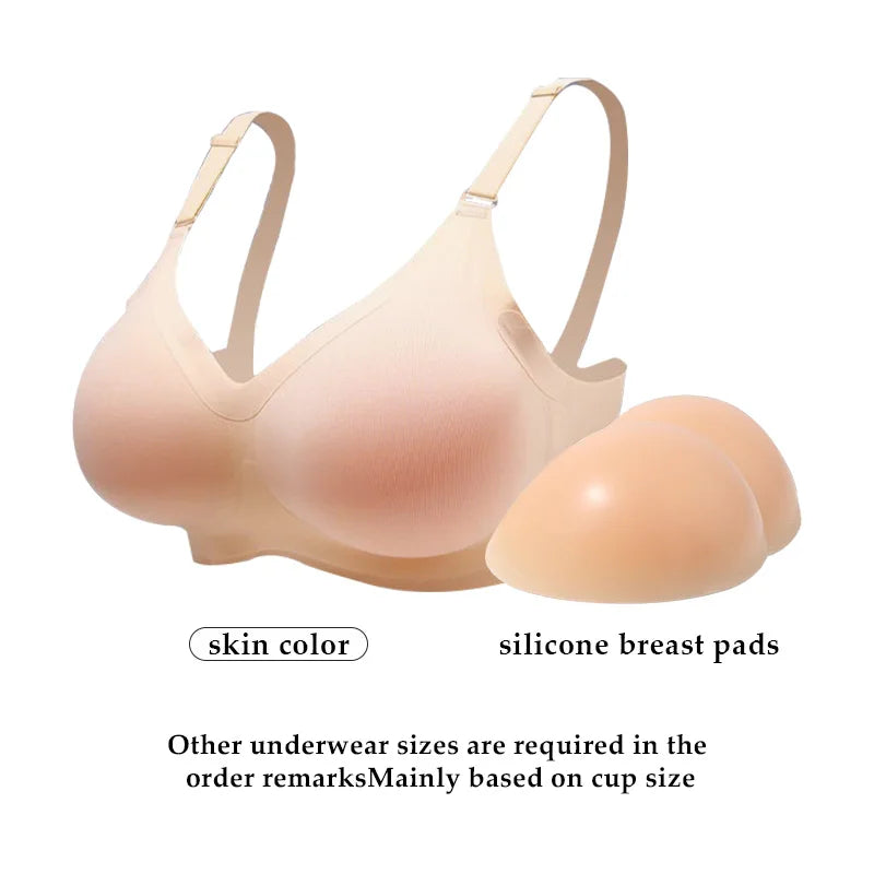 Bravellea Silicone Breast Form Bra - Crossdresser B-E Cup Detachable Cosplay