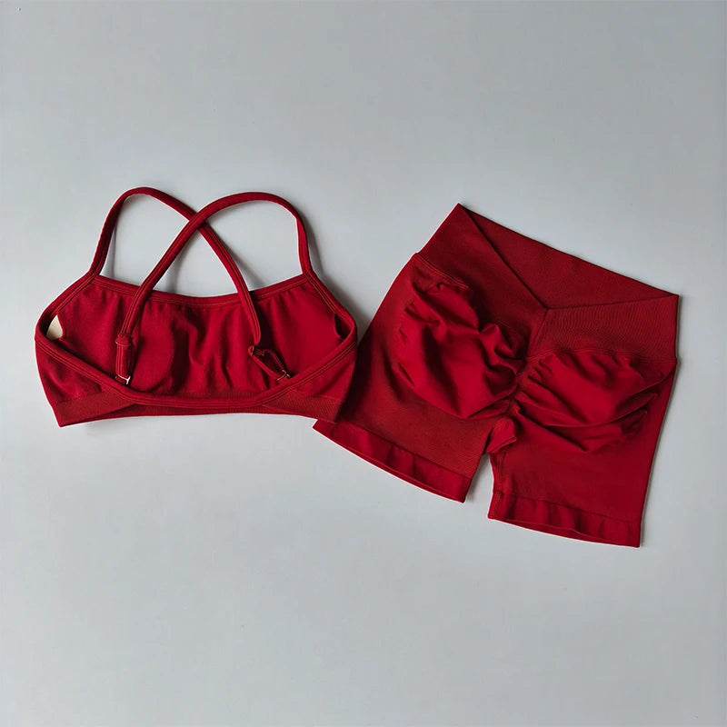 Bravellea Shockproof Seamless Sports Bra - Beautiful Back Gym Crop Top
