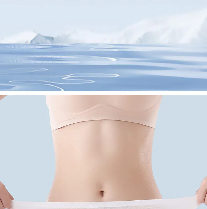 Bravellea Ice Silk Boxer Briefs 3-Pack - Women's Seamless High Waist Safety Shorts.