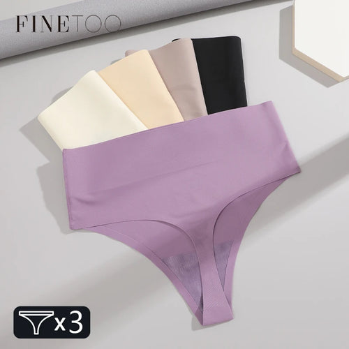 Bravellea Seamless Shapewear Thongs 3-Pack - High Waist Tummy Control.