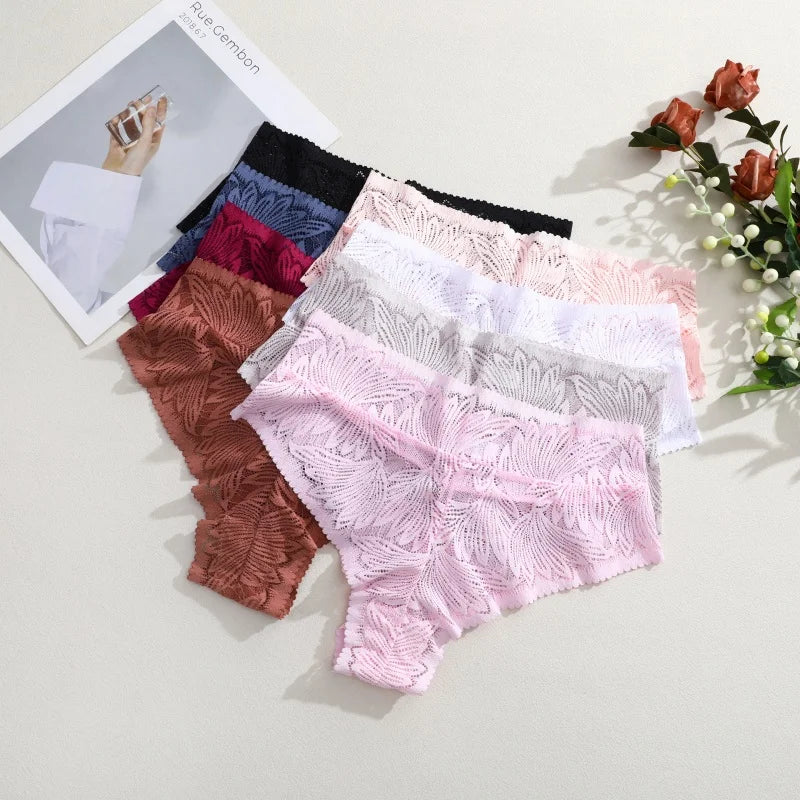 Bravellea Sexy Lace Panties 6-Pack - High Waist Breathable G-String