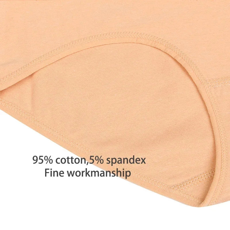 Bravellea Cotton Shaping Panties 4-Pack - High Waist Body Slim Briefs Plus Size.