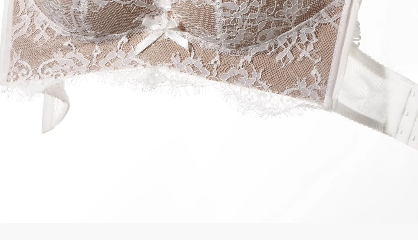 Bravellea Victoria-Style Push-Up Bra Set - French Lace Small Chest Support.