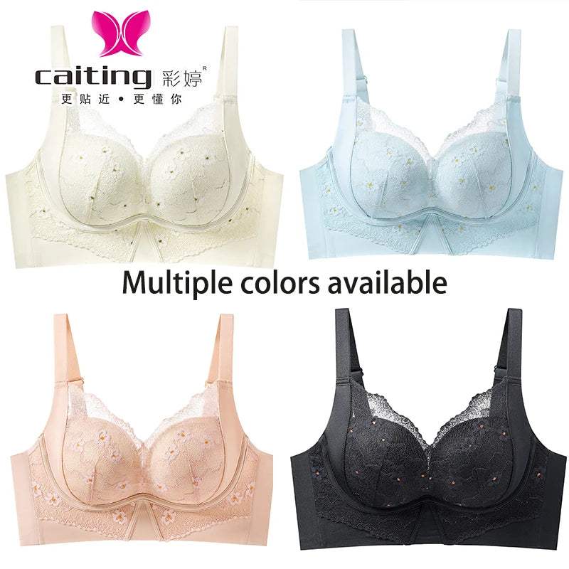 Bravellea Wireless Adjustable Lace Bra - Push-Up Anti-Sagging Sexy Lingerie