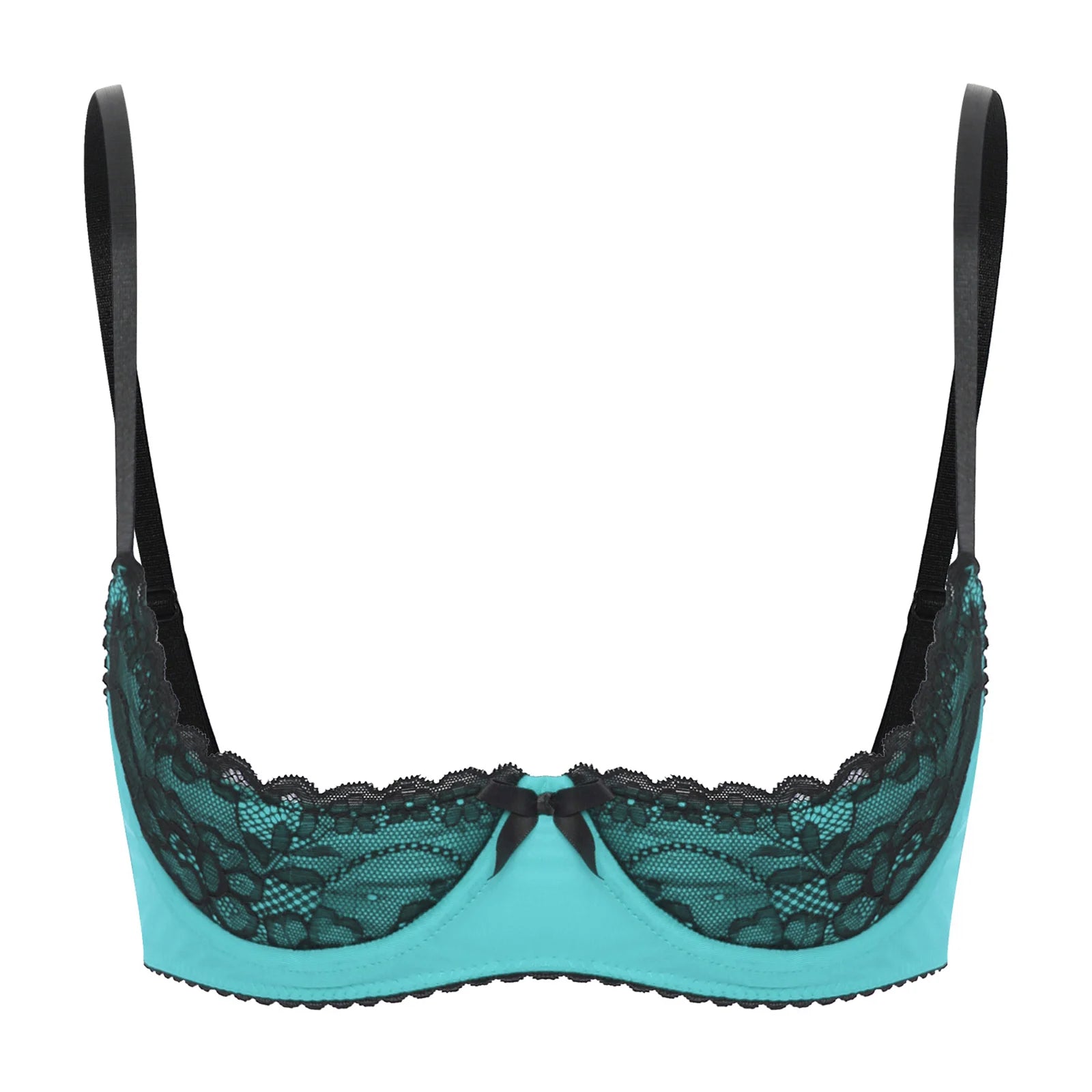 Bravellea Sexy Lace Underwire Bra - Half Cup Push-Up Floral Brassiere