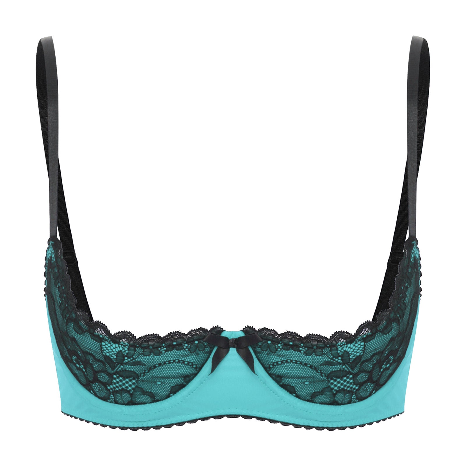 Bravellea Sexy Lace Underwire Bra - Half Cup Push-Up Floral Brassiere