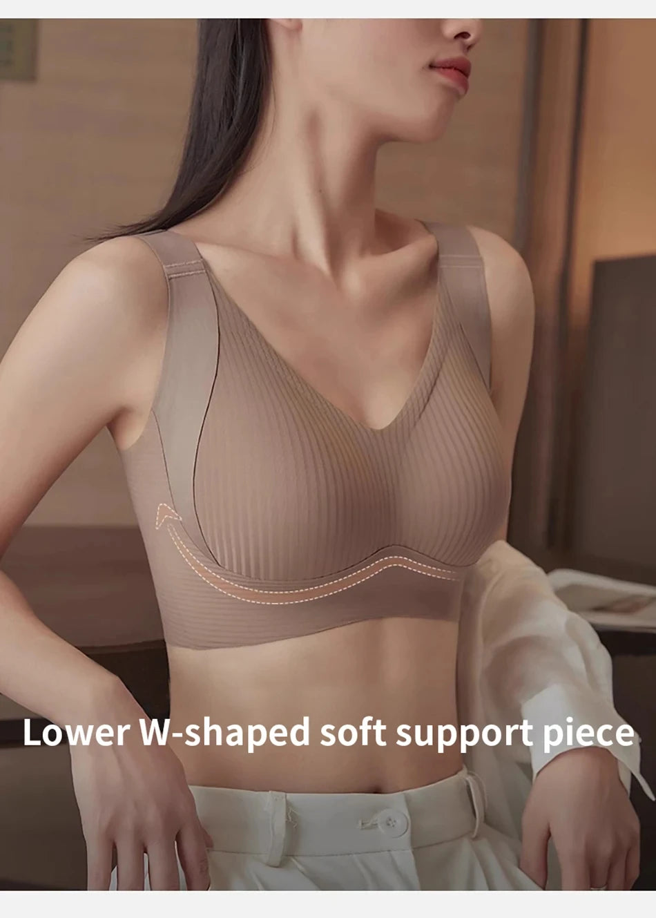 Bravellea Seamless Wireless Bra - Thin Style Anti-Sagging Push-Up 1-2 Pack