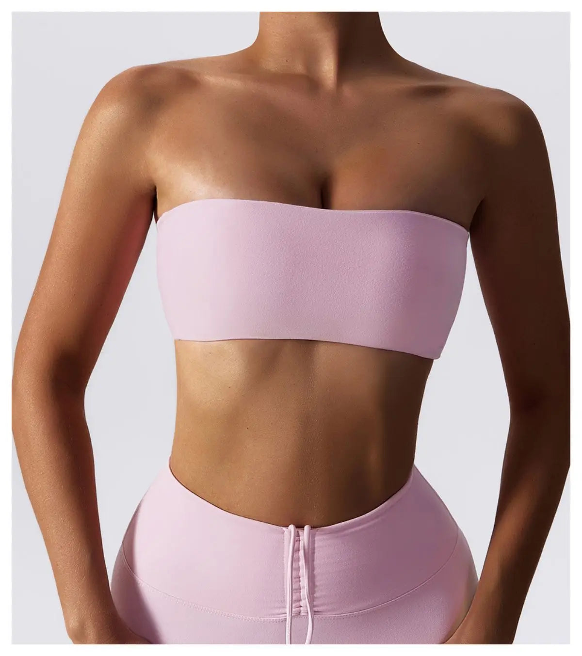 Bravellea Strapless Sports Bra - Quick-Drying Tube Top Fitness Chest Wrap