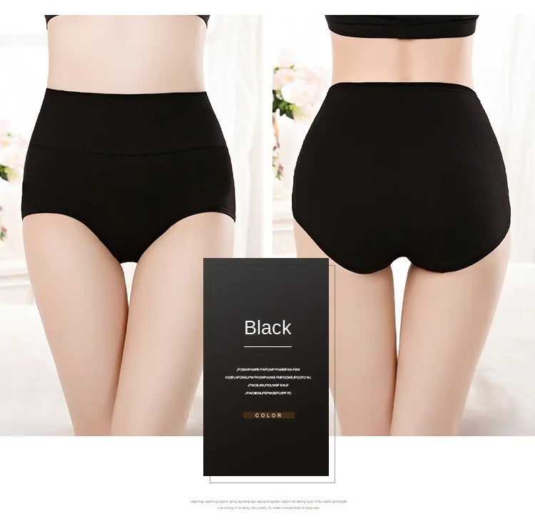 Bravellea Cotton Shaping Panties 4-Pack - High Waist Body Slim Briefs Plus Size.