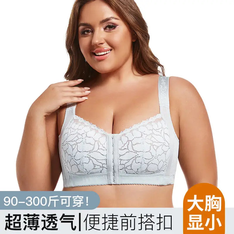 Bravellea Front Buckle Wireless Bra - Plus Size Adjustable Anti-Sagging Slimming