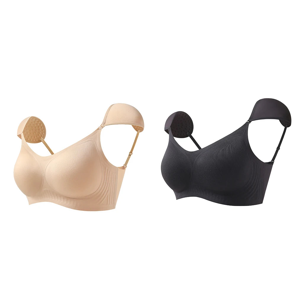Bravellea Seamless Invisible Bra - Large Bust Removable Pads M-2XL