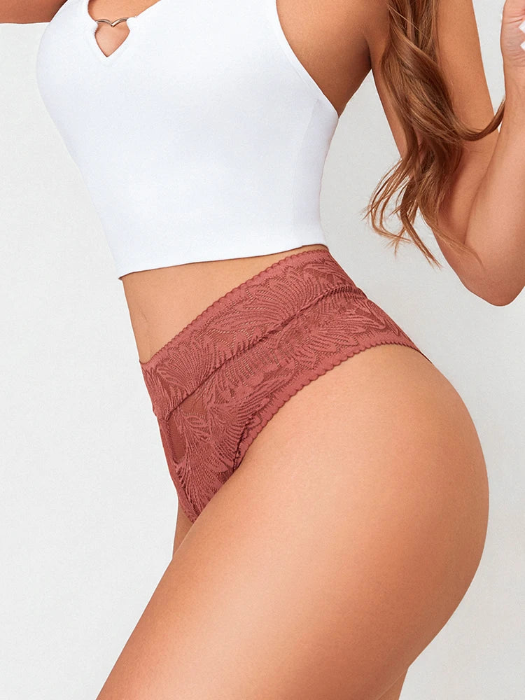 Bravellea Sexy Lace Panties 6-Pack - High Waist Breathable G-String.