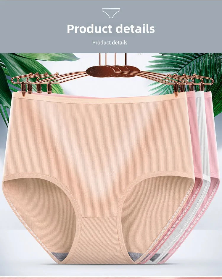 Bravellea High Waist Shaping Panties 5-Pack - Body Sculpting Plus Size Briefs