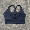Bravellea Gym Yoga Sports Bra - Cross Back High Strength Padded Workout Top.