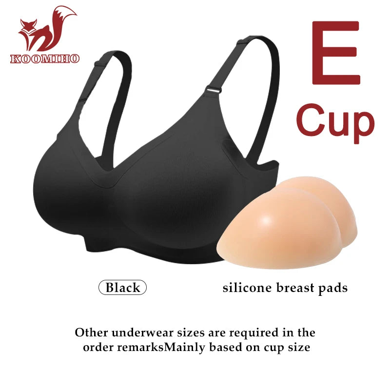 Bravellea Silicone Breast Form Bra - Crossdresser B-E Cup Detachable Cosplay