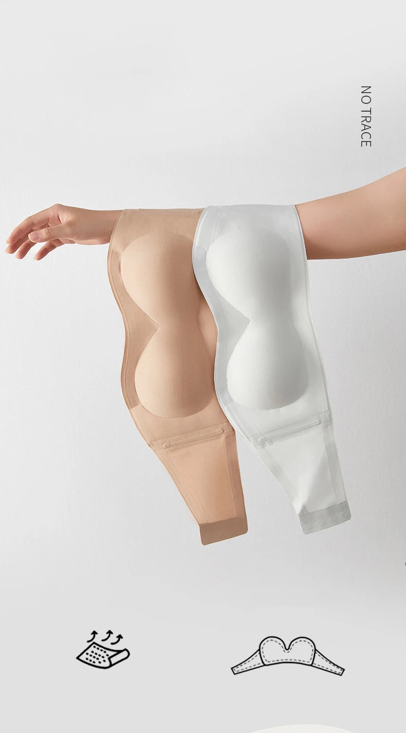 Bravellea Strapless Adhesive Bra Set - Push-Up Non-Slip Invisible 2pcs