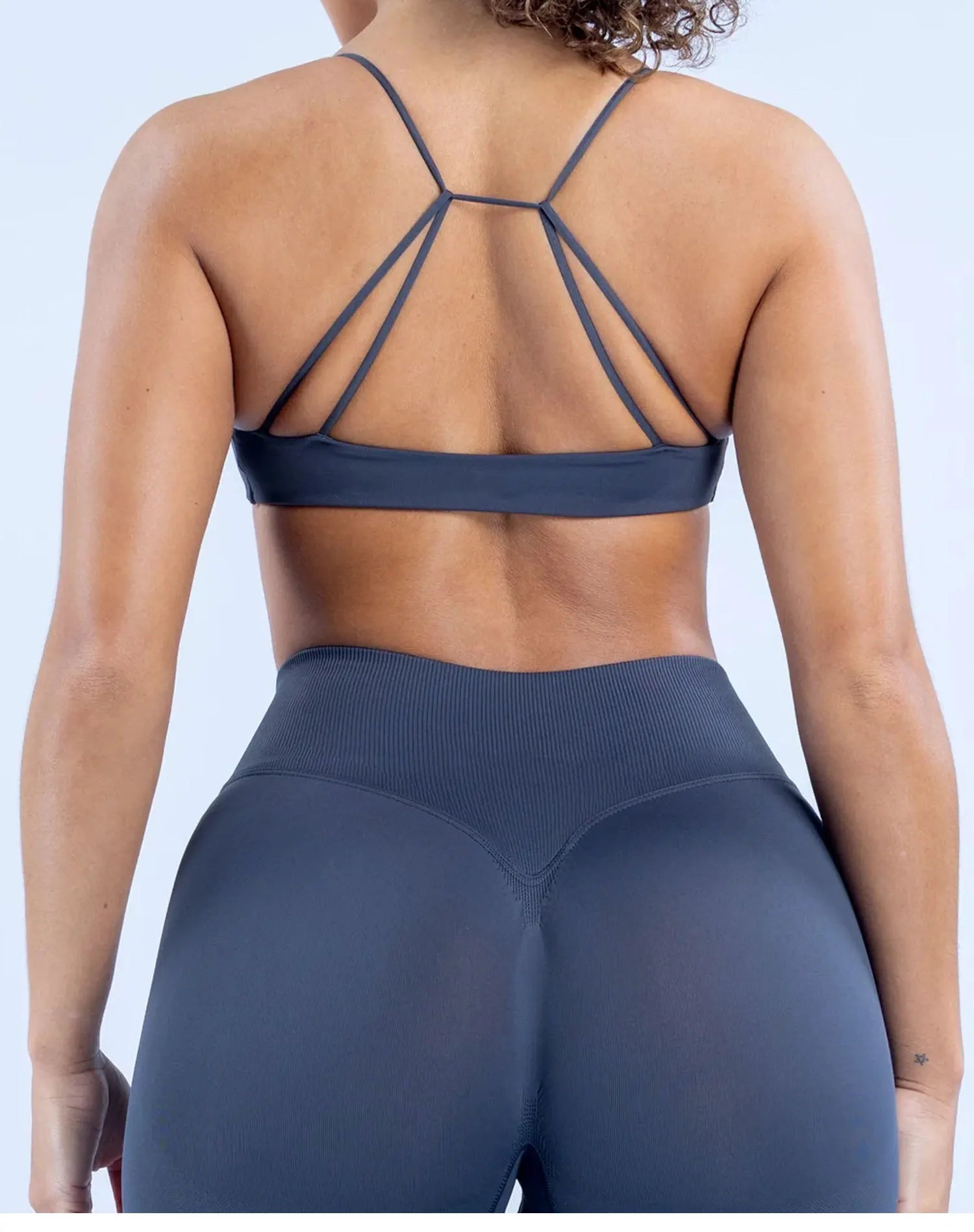 Bravellea Twist Front Sports Bra - High Support Push-Up Seamless Yoga Top