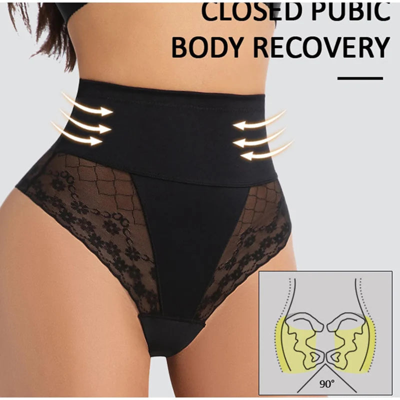 Bravellea Shapewear Thong Panties - High Waist Butt Lifter Body Shaper.